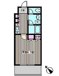 グリーンリーフ大塚 1Kの間取図画像