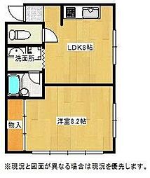 アパート 1LDKの間取図画像
