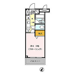 西武池袋線 富士見台駅 徒歩13分の賃貸マンション 1階1Kの間取り