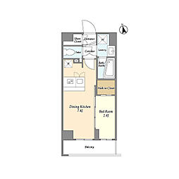 Ｌａ　Ｄｏｕｃｅｕｒ志茂 3階1DKの間取り