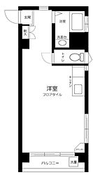 目黒第3コーポ ワンルームの間取図画像