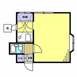 アメニティ権太坂 ワンルームの間取図画像