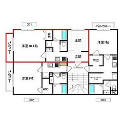 グランオーラ千波 2Kの間取図画像