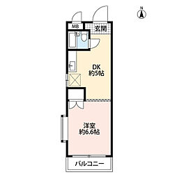 ハイツときわ1 101 1階1DKの間取り