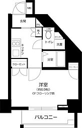 スパシエアルテシモベッタ 1Kの間取図画像