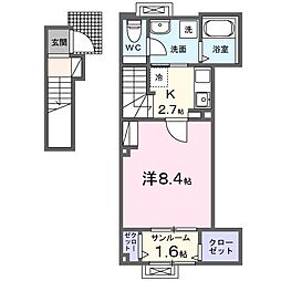 エリタージュ I 1Kの間取図画像