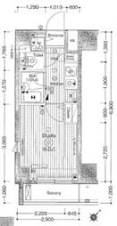 ガーラ・ステージ西巣鴨II 3階1Kの間取り