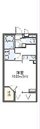 レオネクストヴァルトライゼ2 1Kの間取図画像