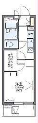 レオパレスモンサンミッシェル 1Kの間取図画像