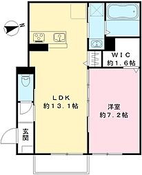 名鉄竹鼻線 柳津駅 徒歩30分の賃貸アパート 2階1LDKの間取り