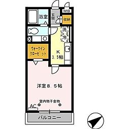 セーリング5A 1Kの間取図画像