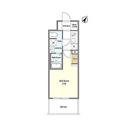 京急本線 八丁畷駅 徒歩5分の賃貸マンション 7階1Kの間取り