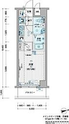 JR山手線 田端駅 徒歩8分の賃貸マンション 2階1Kの間取り
