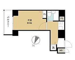 東京メトロ副都心線 雑司が谷駅 徒歩1分の賃貸マンション 4階1Kの間取り