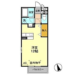 ネオウイング ワンルームの間取図画像