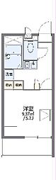 レオパレスルーメン 1Kの間取図画像