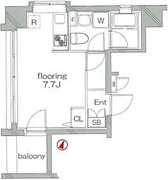 ザ・プレミアムスイートヨコハマ 10階ワンルームの間取り