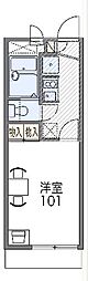 レオパレスグリーン 1Kの間取図画像