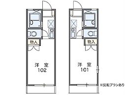 JR中央本線 石和温泉駅 徒歩14分の賃貸アパート 1階1Kの間取り