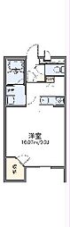 レオパレスグランシャリオ 2階1Kの間取り