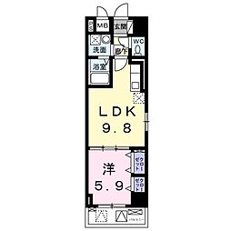 ヴィア・ラッテア 1LDKの間取図画像