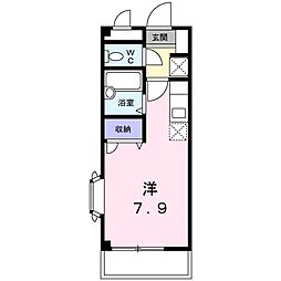 エスペランス ワンルームの間取図画像