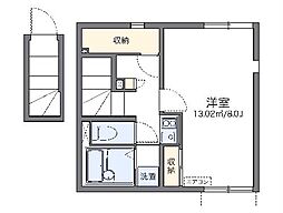 レオネクスト白菊 2階1Kの間取り