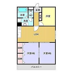 小林ミルクハウス 3階3LDKの間取り