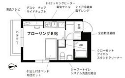 JR総武線 新小岩駅 徒歩9分の賃貸マンション 4階ワンルームの間取り
