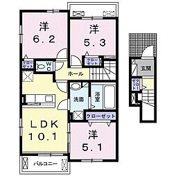 アルバ 3LDKの間取図画像