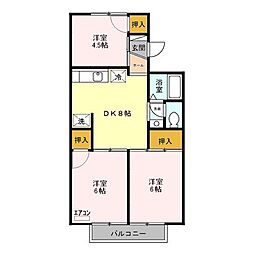 コートプレジオ 3DKの間取図画像