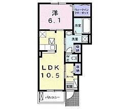 椿庵 1LDKの間取図画像