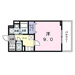 Ｃｌａｒｕｓ（クラルス） 3階1Kの間取り