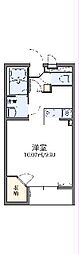 レオネクストジュネスVI 2階1Kの間取り