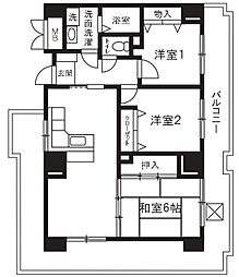 京急久里浜線 京急久里浜駅 徒歩17分の賃貸マンション 1階3DKの間取り