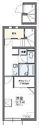 レオネクストパーシモン 1Kの間取図画像
