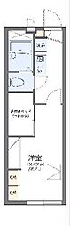 レオパレスMINOヒルズ 1Kの間取図画像