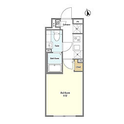 シプレ新宿中落合 1階1Kの間取り