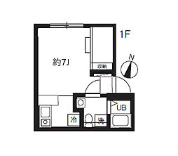 アピチェ池上 1階1SKの間取り