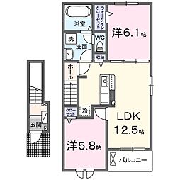 ラ・コンセプシオb 2LDKの間取図画像