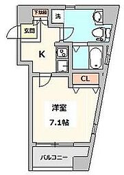 東京メトロ副都心線 要町駅 徒歩10分の賃貸マンション 10階1Kの間取り