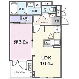 マグノーリエ 1LDKの間取図画像