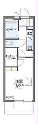 レオパレスメゾン安達 1Kの間取図画像