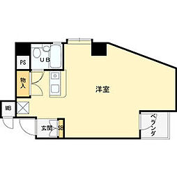 デトムワン今出川通 ワンルームの間取図画像