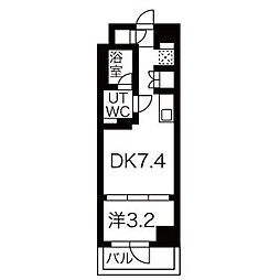 エルフォルテ東日暮里 1DKの間取図画像