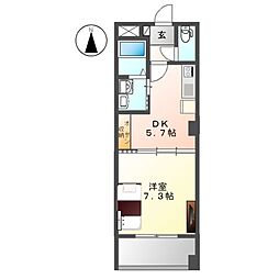 名古屋市営鶴舞線 鶴舞駅 徒歩7分の賃貸マンション 10階1DKの間取り