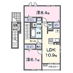 ビーナス ベルト 2LDKの間取図画像