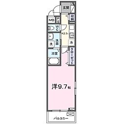 JR東海道本線 安城駅 徒歩20分の賃貸アパート 3階1Kの間取り