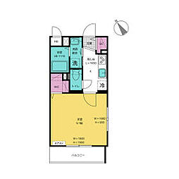 四日市市茂福町マンション 1Kの間取図画像