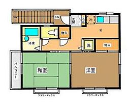都営浅草線 中延駅 徒歩2分の賃貸アパート 2階2Kの間取り